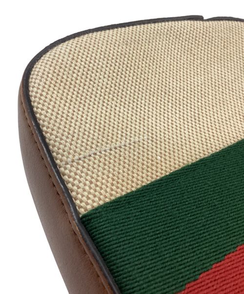 GUCCI（グッチ）GUCCI (グッチ) Vintage Web Canvas Shoulder Bag ブラウンの古着・服飾アイテム