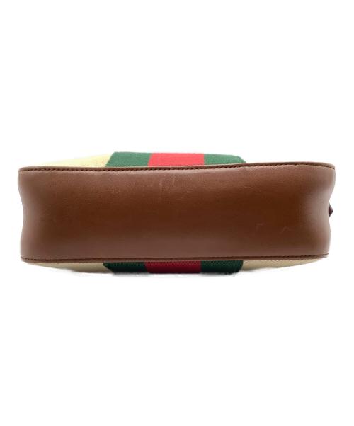 GUCCI（グッチ）GUCCI (グッチ) Vintage Web Canvas Shoulder Bag ブラウンの古着・服飾アイテム