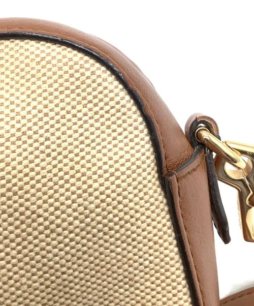 GUCCI（グッチ）GUCCI (グッチ) Vintage Web Canvas Shoulder Bag ブラウンの古着・服飾アイテム