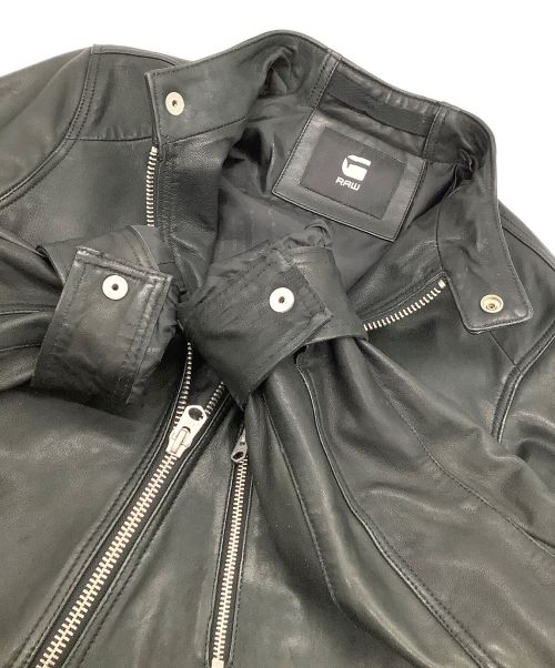 G-STAR RAW（ジースターロゥ）G-STAR RAW (ジースターロゥ) REVEND 3D SLIM LEATHER JKT ブラック サイズ:XSの古着・服飾アイテム