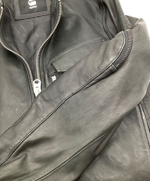 G-STAR RAW（ジースターロゥ）G-STAR RAW (ジースターロゥ) REVEND 3D SLIM LEATHER JKT ブラック サイズ:XSの古着・服飾アイテム