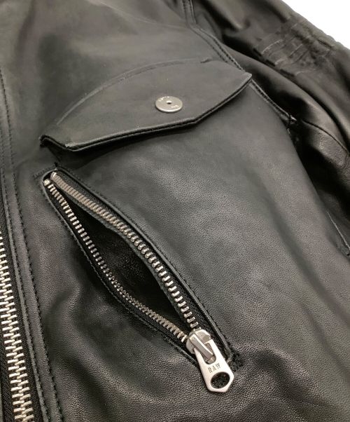 G-STAR RAW（ジースターロゥ）G-STAR RAW (ジースターロゥ) REVEND 3D SLIM LEATHER JKT ブラック サイズ:XSの古着・服飾アイテム