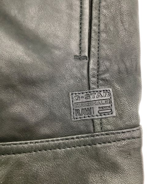 G-STAR RAW（ジースターロゥ）G-STAR RAW (ジースターロゥ) REVEND 3D SLIM LEATHER JKT ブラック サイズ:XSの古着・服飾アイテム