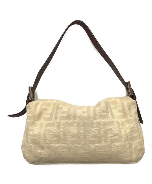 FENDI（フェンディ）FENDI (フェンディ) ズッカ柄 バゲットバッグ ベージュ×ブラウンの古着・服飾アイテム