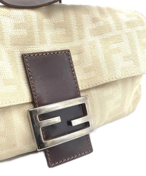 FENDI（フェンディ）FENDI (フェンディ) ズッカ柄 バゲットバッグ ベージュ×ブラウンの古着・服飾アイテム