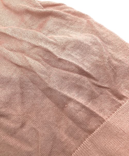 BURBERRY LONDON ENGLAND（バーバリー ロンドン イングランド）BURBERRY LONDON ENGLAND (バーバリー ロンドン イングランド) Buck Colorblock Silk Blend Sweater ピンク×ボルドー サイズ:Sの古着・服飾アイテム