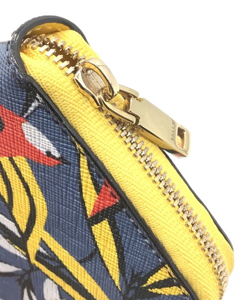 BALLY（バリー）BALLY (バリー) レザーコインケース イエロー×ネイビーの古着・服飾アイテム