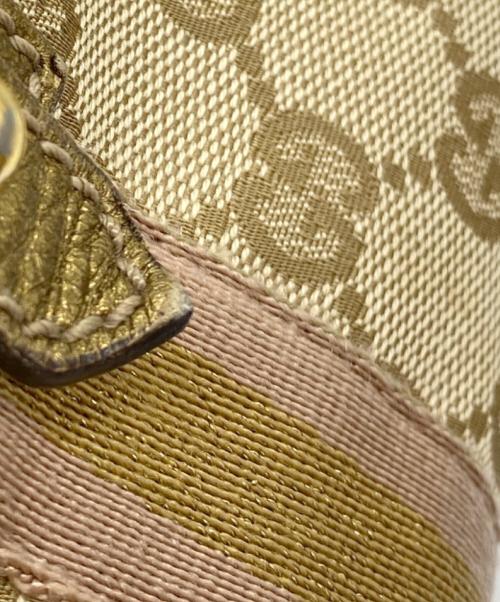 GUCCI（グッチ）GUCCI (グッチ) トートバッグ ベージュ×ゴールドの古着・服飾アイテム