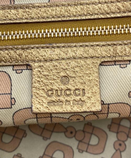 GUCCI（グッチ）GUCCI (グッチ) トートバッグ ベージュ×ゴールドの古着・服飾アイテム
