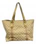 GUCCI (グッチ) トートバッグ ベージュ×ゴールド：13000円