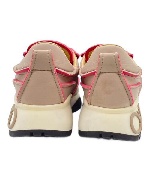 JIMMY CHOO（ジミーチュウ）JIMMY CHOO (ジミーチュウ) RAINEスニーカー ライトピンク×レッド サイズ:23.0の古着・服飾アイテム
