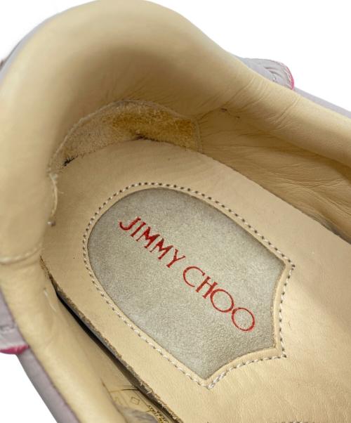 JIMMY CHOO（ジミーチュウ）JIMMY CHOO (ジミーチュウ) RAINEスニーカー ライトピンク×レッド サイズ:23.0の古着・服飾アイテム