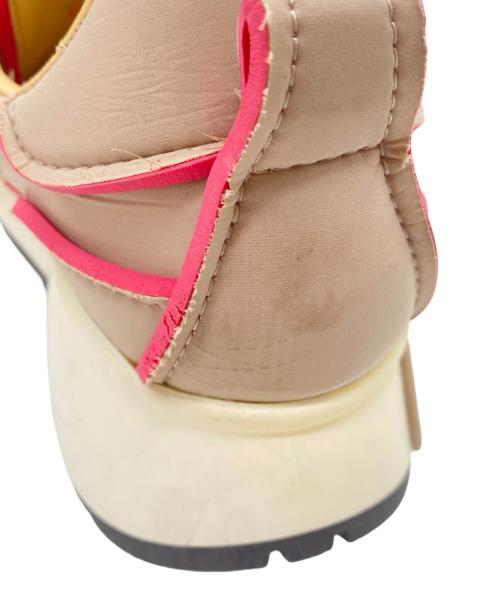 JIMMY CHOO（ジミーチュウ）JIMMY CHOO (ジミーチュウ) RAINEスニーカー ライトピンク×レッド サイズ:23.0の古着・服飾アイテム