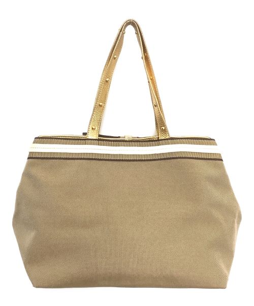 PRADA（プラダ）PRADA (プラダ) ロゴジャガード バッグ ブラウンの古着・服飾アイテム