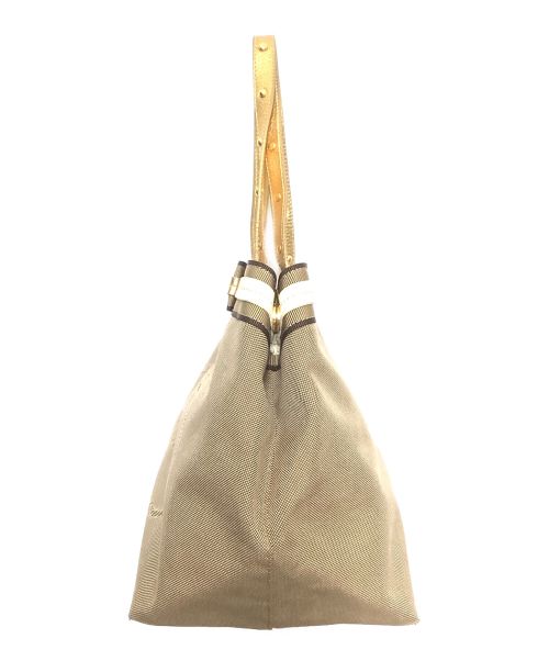 PRADA（プラダ）PRADA (プラダ) ロゴジャガード バッグ ブラウンの古着・服飾アイテム