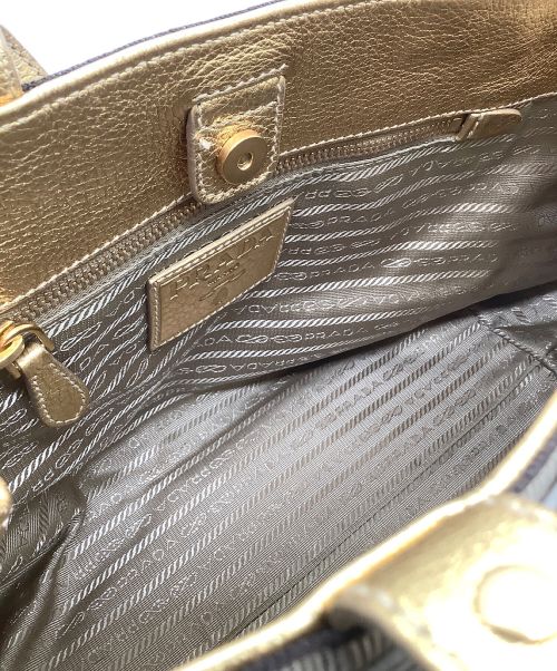 PRADA（プラダ）PRADA (プラダ) ロゴジャガード バッグ ブラウンの古着・服飾アイテム