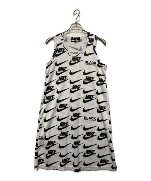 BLACK COMME des GARCONS × NIKE（ブラック コムデギャルソン × ナイキ）BLACK COMME des GARCONS × NIKE (ブラック コムデギャルソン × ナイキ) ノースリーブワンピース ホワイト×ブラック サイズ:Mの古着・服飾アイテム