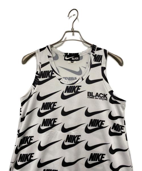 BLACK COMME des GARCONS × NIKE（ブラック コムデギャルソン × ナイキ）BLACK COMME des GARCONS × NIKE (ブラック コムデギャルソン × ナイキ) ノースリーブワンピース ホワイト×ブラック サイズ:Mの古着・服飾アイテム