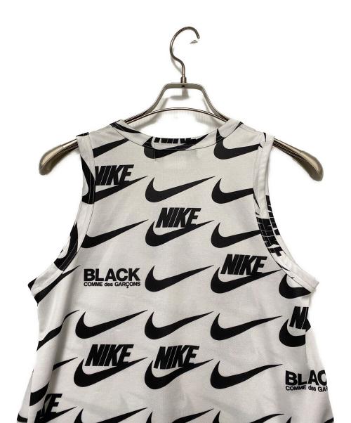 BLACK COMME des GARCONS × NIKE（ブラック コムデギャルソン × ナイキ）BLACK COMME des GARCONS × NIKE (ブラック コムデギャルソン × ナイキ) ノースリーブワンピース ホワイト×ブラック サイズ:Mの古着・服飾アイテム