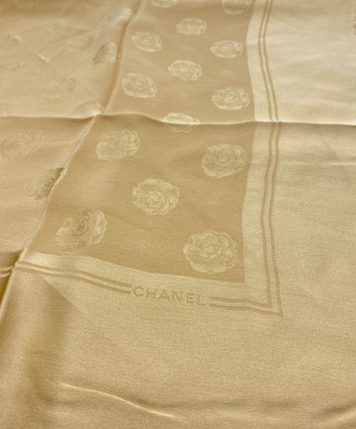 CHANEL（シャネル）CHANEL (シャネル) カメリア シルクスカーフ オレンジの古着・服飾アイテム