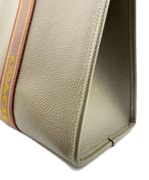 COACH（コーチ）COACH (コーチ) ラージ スミス トート オリーブ×ブラウンの古着・服飾アイテム