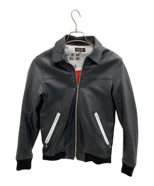 LA ROCKA（ラ ロッカ）LA ROCKA (ラ ロッカ) 神風レザージャケット ブラック サイズ:XSの古着・服飾アイテム