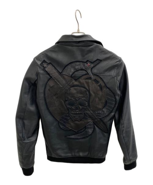 LA ROCKA（ラ ロッカ）LA ROCKA (ラ ロッカ) 神風レザージャケット ブラック サイズ:XSの古着・服飾アイテム