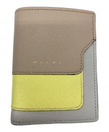 MARNI（マルニ）の古着「2つ折り財布」｜ブラウン×ライトグレー