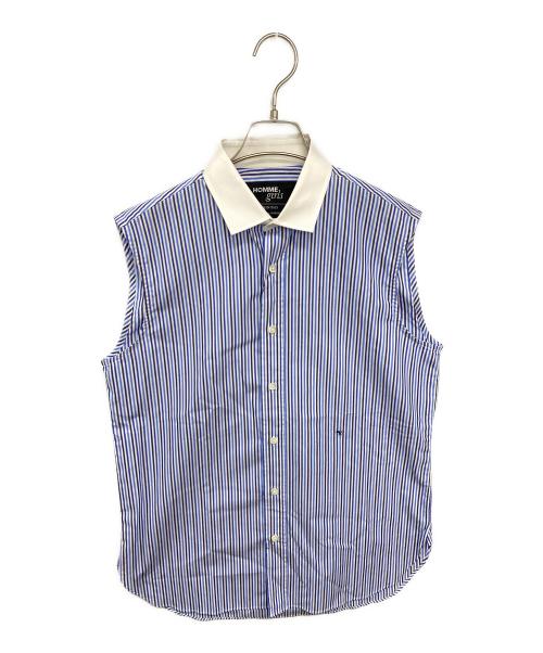 HOMME girls（オムガールズ）HOMME girls (オムガールズ) CUTOFF SLEEVELESS SHIRT ブルー サイズ:Sの古着・服飾アイテム