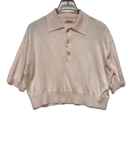 AURALEE（オーラリー）AURALEE (オーラリー) シルクニットポロ ピンク サイズ:1の古着・服飾アイテム