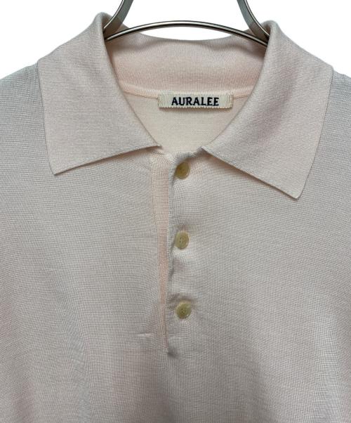 AURALEE（オーラリー）AURALEE (オーラリー) シルクニットポロ ピンク サイズ:1の古着・服飾アイテム