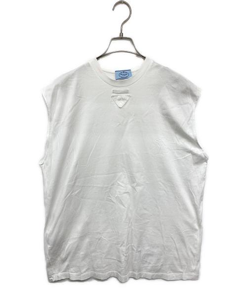 PRADA（プラダ）PRADA (プラダ) ノースリーブカットソー ホワイト サイズ:Sの古着・服飾アイテム