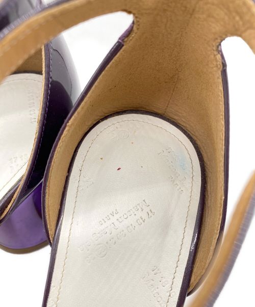 Maison Margiela（メゾンマルジェラ）Maison Margiela (メゾンマルジェラ) patent leather heels パープル サイズ:35 1/2の古着・服飾アイテム