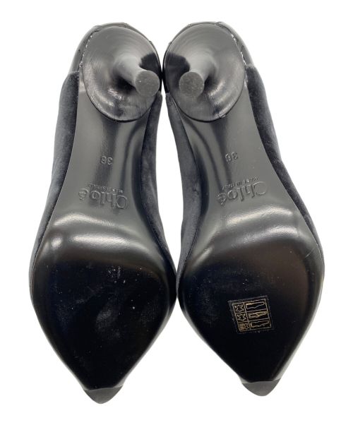 Chloe（クロエ）Chloe (クロエ) スカラップパンプス ブラック サイズ:36の古着・服飾アイテム