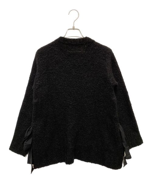 MM6 Maison Margiela（エムエムシックスメゾンマルジェラ）MM6 Maison Margiela (エムエムシックス メゾンマルジェラ) サイドリボン ヘアリーニット ブラック サイズ:XSの古着・服飾アイテム