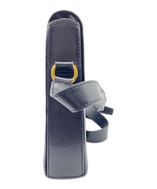CELINE（セリーヌ）CELINE (セリーヌ) ターンロックロゴ ショルダーバッグ ブラックの古着・服飾アイテム