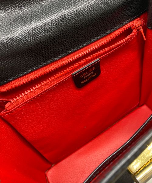 CELINE（セリーヌ）CELINE (セリーヌ) ターンロックロゴ ショルダーバッグ ブラックの古着・服飾アイテム