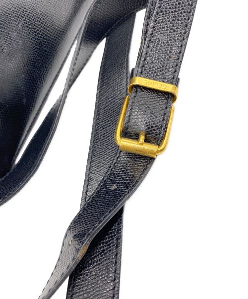 CELINE（セリーヌ）CELINE (セリーヌ) ターンロックロゴ ショルダーバッグ ブラックの古着・服飾アイテム