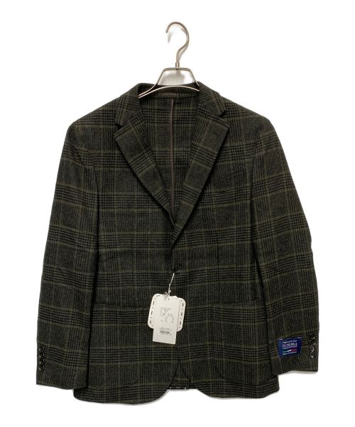 URBAN RESEARCH DOORS（アーバンリサーチドアーズ）URBAN RESEARCH DOORS (アーバンリサーチ ドアーズ) LIFE STYLE TAILOR BALLISウールチェックジャケット オリーブ サイズ:46の古着・服飾アイテム