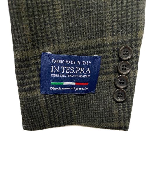 URBAN RESEARCH DOORS（アーバンリサーチドアーズ）URBAN RESEARCH DOORS (アーバンリサーチ ドアーズ) LIFE STYLE TAILOR BALLISウールチェックジャケット オリーブ サイズ:46の古着・服飾アイテム