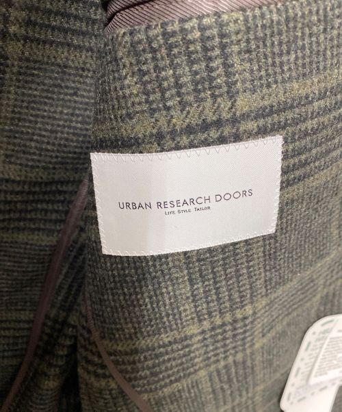 URBAN RESEARCH DOORS（アーバンリサーチドアーズ）URBAN RESEARCH DOORS (アーバンリサーチ ドアーズ) LIFE STYLE TAILOR BALLISウールチェックジャケット オリーブ サイズ:46の古着・服飾アイテム