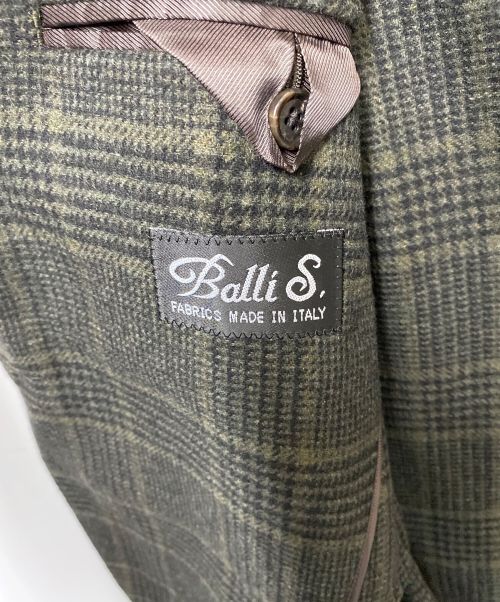 URBAN RESEARCH DOORS（アーバンリサーチドアーズ）URBAN RESEARCH DOORS (アーバンリサーチ ドアーズ) LIFE STYLE TAILOR BALLISウールチェックジャケット オリーブ サイズ:46の古着・服飾アイテム