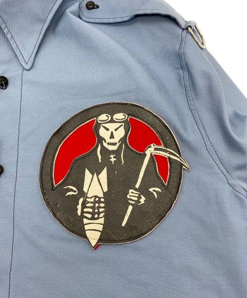 LA ROCKA（ラ ロッカ）LA ROCKA (ラ ロッカ) コンバットシャツ ブルー サイズ:Sの古着・服飾アイテム