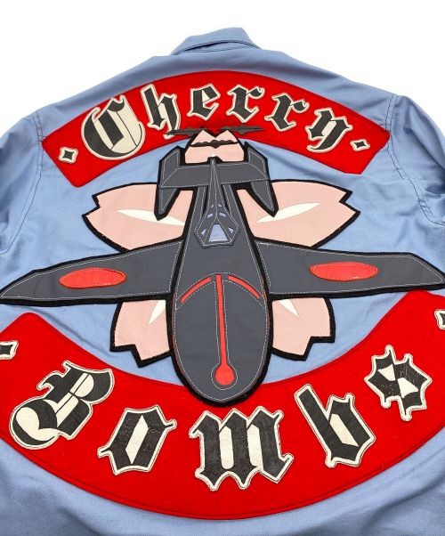 LA ROCKA（ラ ロッカ）LA ROCKA (ラ ロッカ) コンバットシャツ ブルー サイズ:Sの古着・服飾アイテム