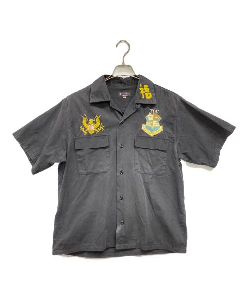 LA ROCKA!（ラロッカ）LA ROCKA! (ラロッカ) LA ROCKA! ワークシャツ ブラック サイズ:Mの古着・服飾アイテム