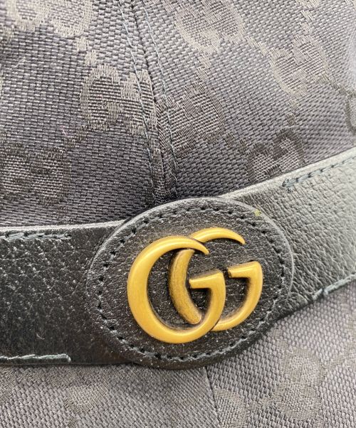 GUCCI（グッチ）GUCCI (グッチ) オリジナル GGキャンバス バケットハット ブラック サイズ:Mの古着・服飾アイテム
