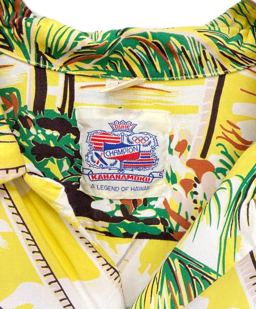Duke Kahanamoku（デュークカハナモク）Duke Kahanamoku (デュークカハナモク) COCONUT PALMS&DIAMOND HEAD イエロー サイズ:Mの古着・服飾アイテム