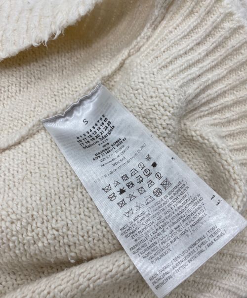 Maison Margiela（メゾンマルジェラ）Maison Margiela (メゾンマルジェラ) クルーネックニット ホワイト サイズ:Sの古着・服飾アイテム