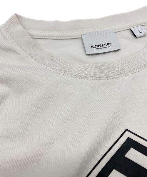 BURBERRY（バーバリー）BURBERRY (バーバリー) ロゴプリントカットソー ブラック×ホワイト サイズ:Lの古着・服飾アイテム