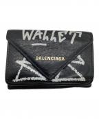 BALENCIAGAバレンシアガ）の古着「3つ折り財布」｜ブラック